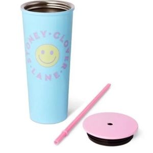 NEW STONEY CLOVER LANE X TARGET 23OZ STAINLESS STEEL TUMBLER & STRAW BLUE PINK